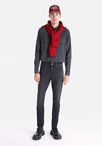 Image de 041 Danny Pantalon Noir Slim Leg Low Rise En Slim Fit Homme