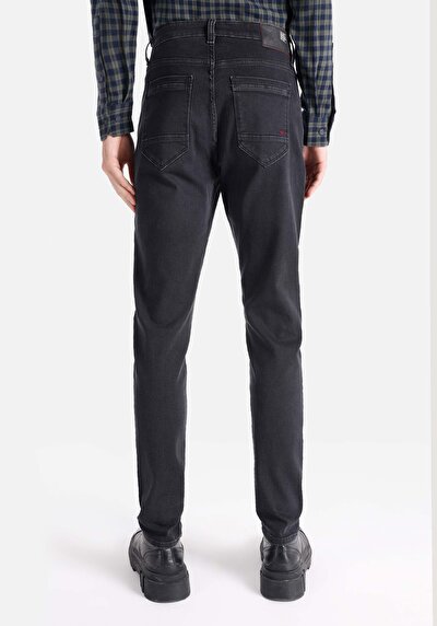 Image de 041 Danny Pantalon Noir Slim Leg Low Rise En  Slim Fit Homme