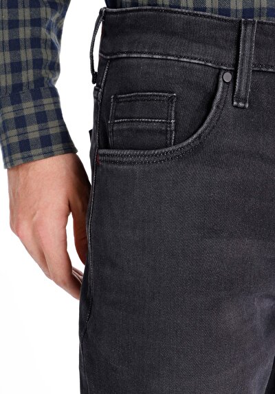 Image de 041 Danny Pantalon Noir Slim Leg Low Rise En  Slim Fit Homme