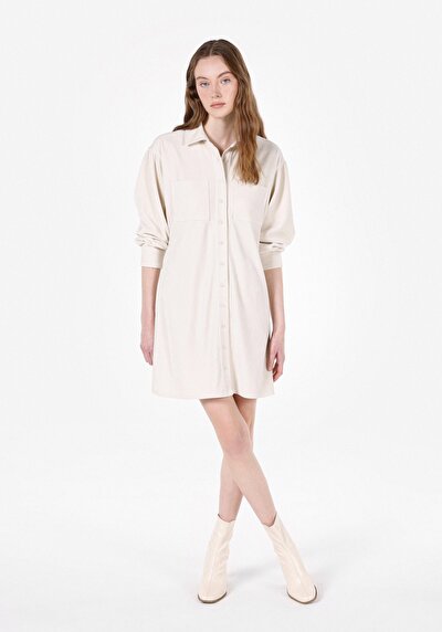Image de Robe Ecru Slim Fit Femme