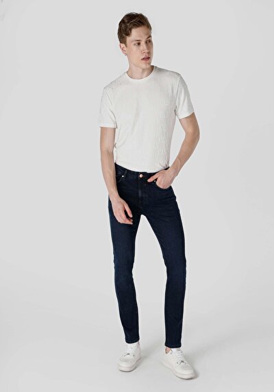 Image de 035 Ryan Pantalon Bleu Foncé En Skinny Fit Homme