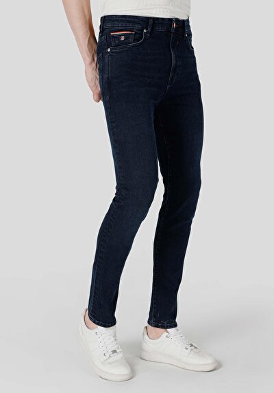 Image de 035 Ryan Pantalon Bleu Foncé En Skinny Fit Homme