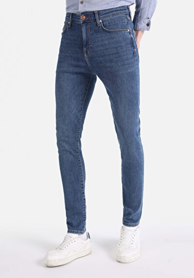 Afficher les détails de 035 Ryan Pantalon Bleu Foncé   En  Skinny Fit Homme