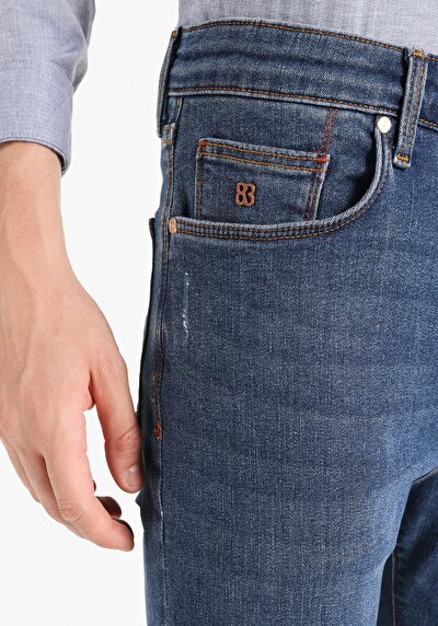 Afficher les détails de 035 Ryan Pantalon Bleu Foncé   En  Skinny Fit Homme