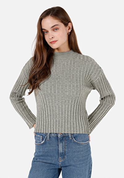 Image de Pull Vert Regular Fit Manches Longues  Femme