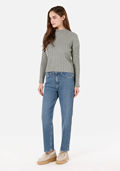 Image de Pull Vert Regular Fit Manches Longues  Femme