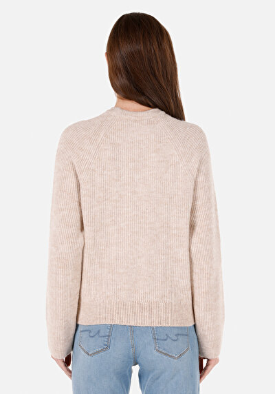 Image de Pull Beige Regular Fit Manches Longues  Femme