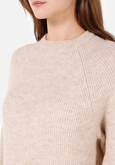 Image de Pull Beige Regular Fit Manches Longues  Femme