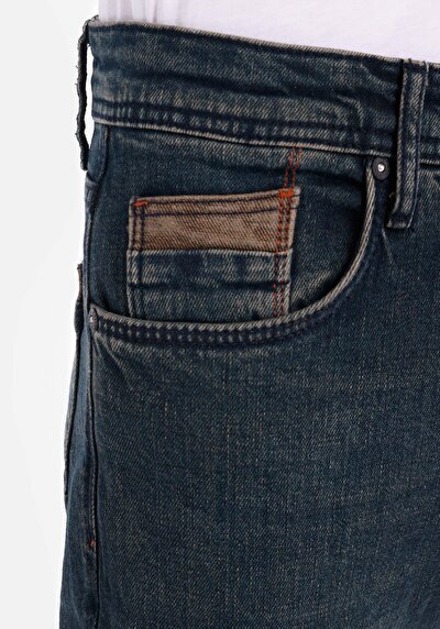 Image de 041 Danny Pantalon Bleu Slim Leg High Rise En  Slim Fit Homme