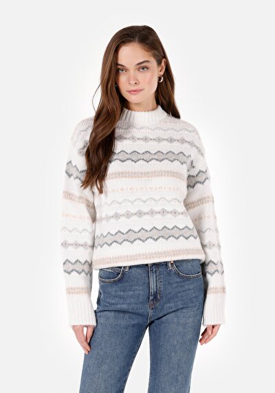 Image de Pull Multicolou Regular Fit Manches Longues  Femme