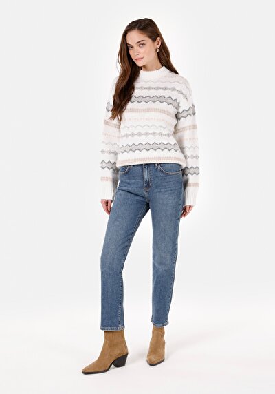 Image de Pull Multicolou Regular Fit Manches Longues  Femme