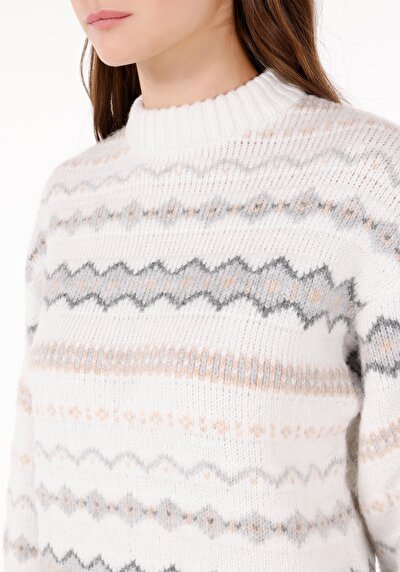 Image de Pull Multicolou Regular Fit Manches Longues  Femme