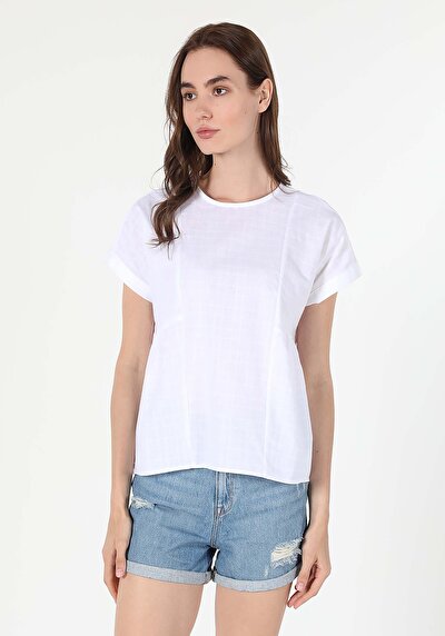 Image de Chemise À Manches Courtes Blanc  Regular Fit Femme