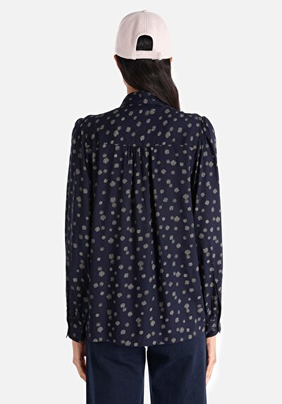Image de Chemise À Manches Longues Marine Slim Fit   Femme