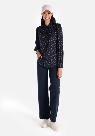 Image de Chemise À Manches Longues Marine Slim Fit Femme