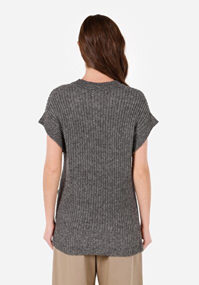 Image de Pull Gris Regular Fit Sans Manches  Femme