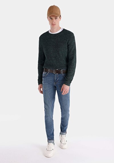 Image de 041 Danny Pantalon Bleu Foncé En Slim Fit Homme