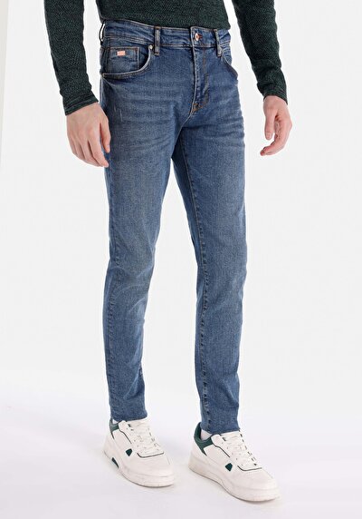 Image de 041 Danny Pantalon Bleu Foncé En Slim Fit Homme