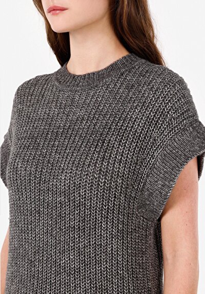 Image de Pull Gris Regular Fit Sans Manches  Femme