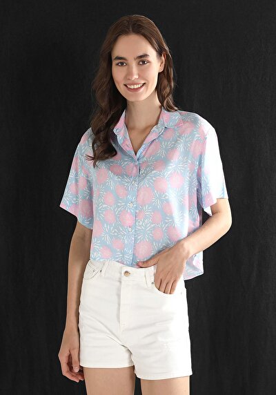 Image de Chemise À Manches Courtes Multıcolore Coupe Régulière Pour Femme Cl1058822