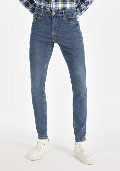 Image de 041 Danny Pantalon Bleu En Slim Fit Homme
