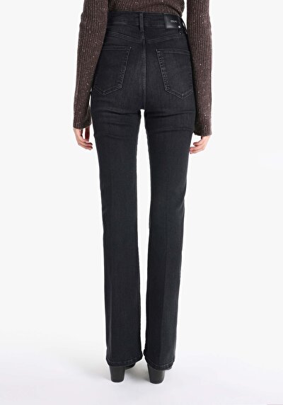 Afficher les détails de 719 Chrisa Pantalon Bleu Bootcut High Rise En  Regular Fit Femme