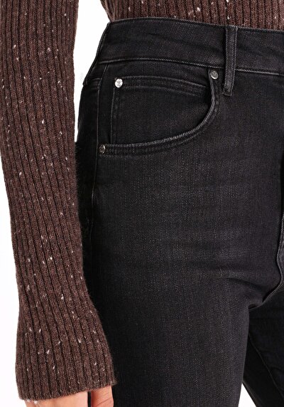 Afficher les détails de 719 Chrisa Pantalon Bleu Bootcut High Rise En  Regular Fit Femme