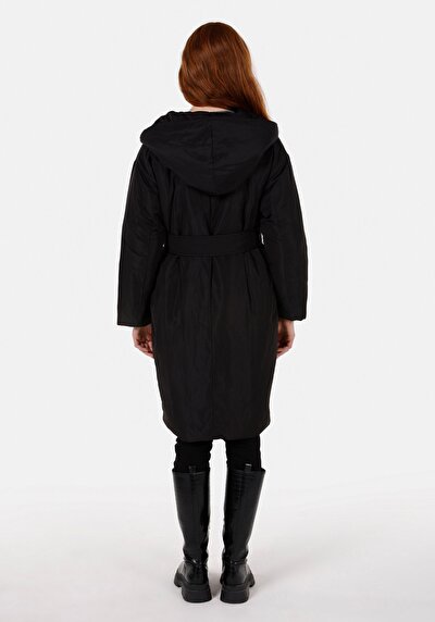 Image de Manteau Noir Regular Fit Manches Longues Femme