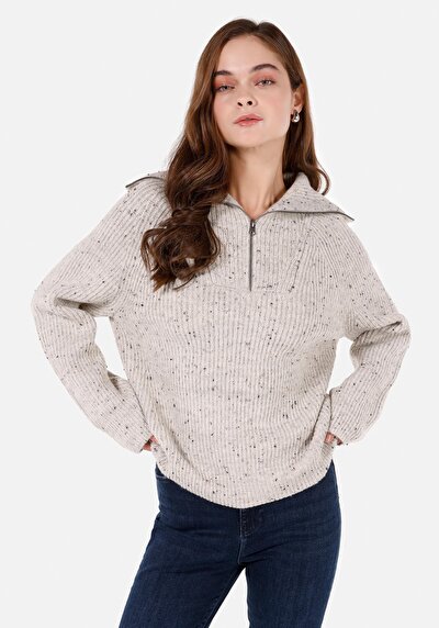 Image de Pull Blanc Regular Fit Manches Longues  Femme