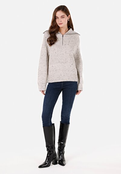 Image de Pull Blanc Regular Fit Manches Longues  Femme