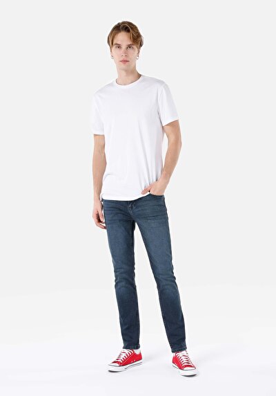 Image de 044 Karl Pantalon Bleu Foncé   En  Straight Fit Homme