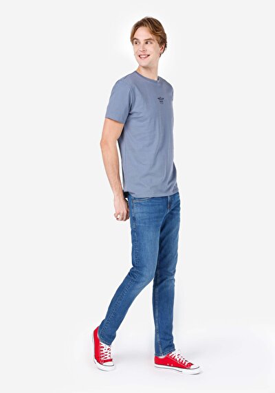 Image de 044 Karl Pantalon Bleu   En  Straight Fit Homme