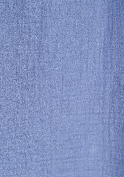 Image de Chemise À Manches Longues Bleu Relax Fit Droit Mousseline Femme