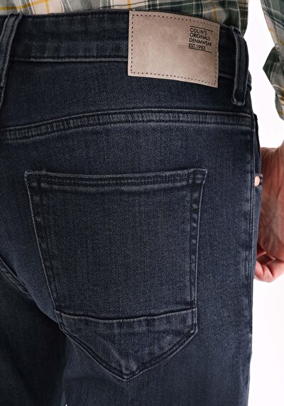 Afficher les détails de 041 Danny Pantalon Noir   En  Slim Fit Homme