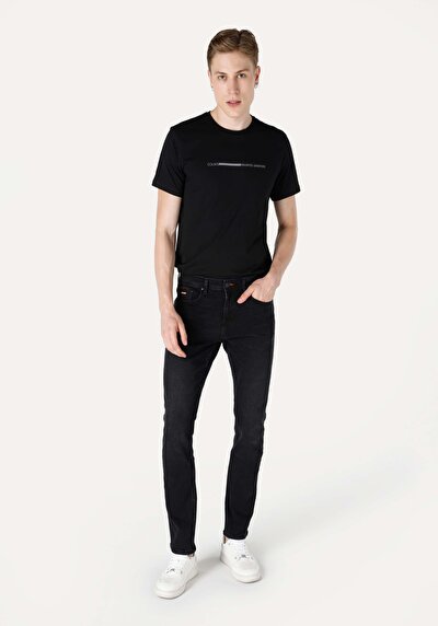Image de 044 Karl Pantalon Noir   En  Straight Fit Homme