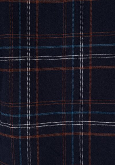 Image de Chemise À Manches Longues Marine Regular Fit Plaid Flanelle Homme