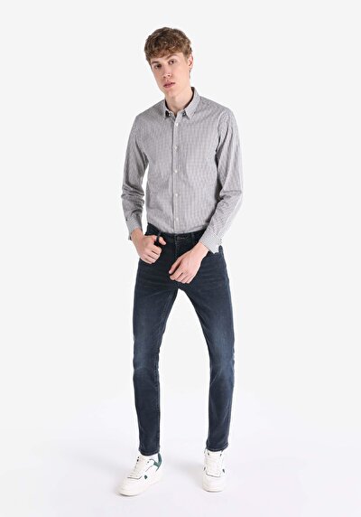 Image de 044 Karl Pantalon Bleu Foncé   En  Straight Fit Homme