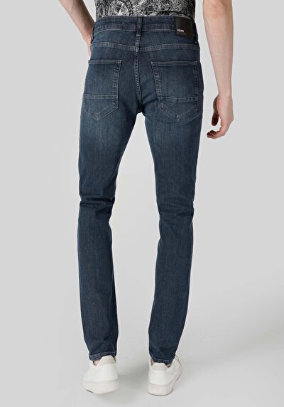 Image de 044 Karl Pantalon Bleu Foncé En Straight Fit Homme