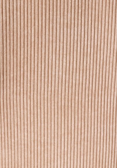 Afficher les détails de Chemise À Manches Longues Beige Relaxed Fit Droit Velours Femme