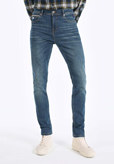 Image de 044 Karl Pantalon Bleu En Straight Fit Homme