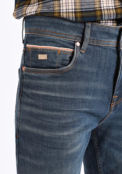 Image de 044 Karl Pantalon Bleu   En  Straight Fit Homme