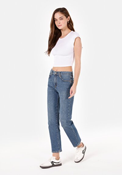 Image de 891 Maya Pantalon Bleu En Slim Fit Femme