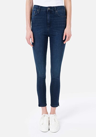 Image de 760 Diana Pantalon Bleu Super Skinny Leg High Rise En Jean Skinny Fit Femme