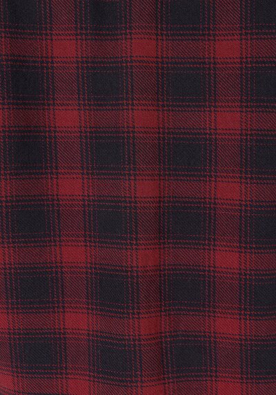 Image de Chemise À Manches Longues Bordeaux Regular Fit Plaid Sergé Homme
