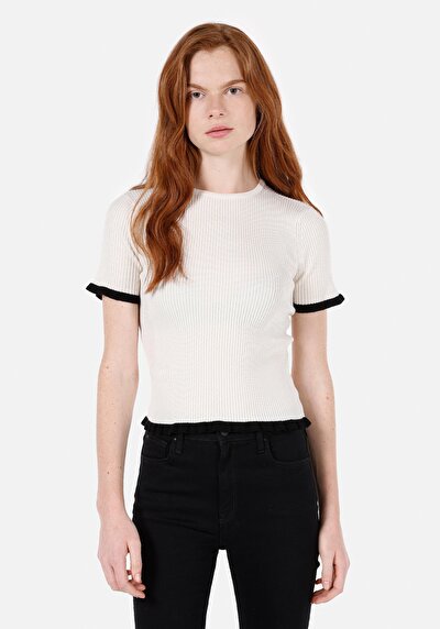 Image de Tricot Ecru Slim Fit Femme