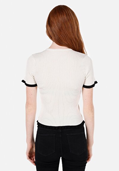 Image de Tricot Ecru Slim Fit Femme