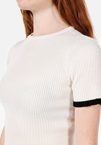 Image de Tricot Ecru Slim Fit Femme