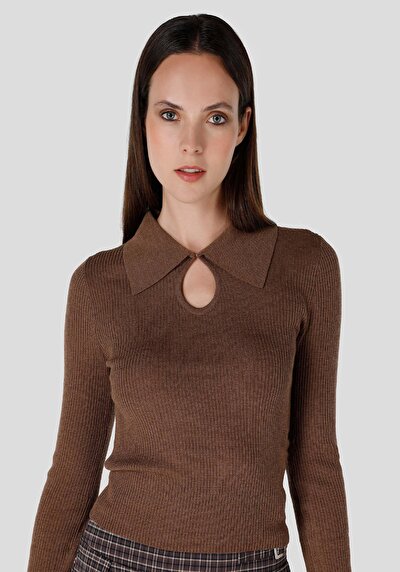 Image de Pull Marron Slim Fit   Femme