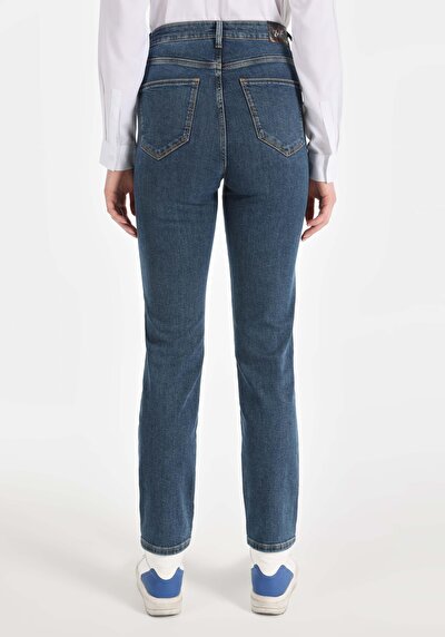 Image de 703 Carla Pantalon Bleu En Slim Fit Femme