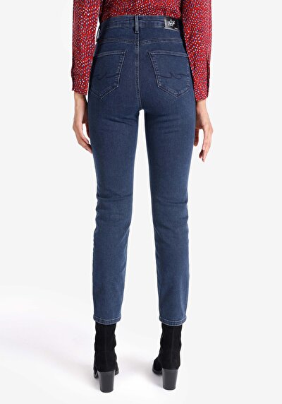 Image de 703 Carla Pantalon Bleu   En  Slim Fit Femme